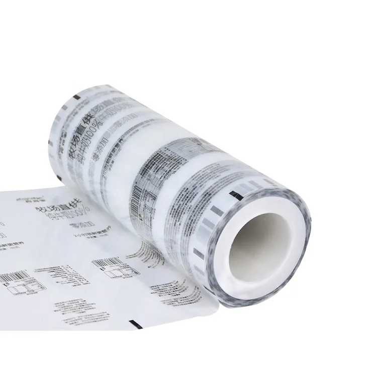customised logo recyclable plastic pe / pe laminated food packaging film in roll for Canada sustainable water sachet film