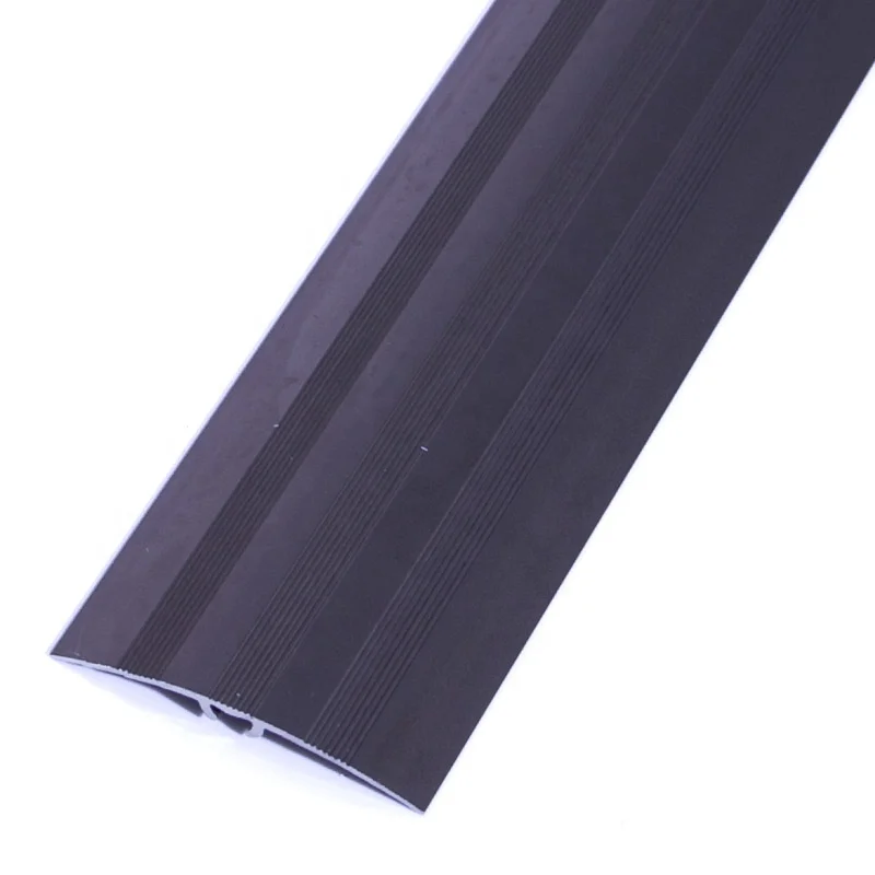 High end office building accessory aluminum flooring trim metal threshold transition profile strip with anti-slip decor lines