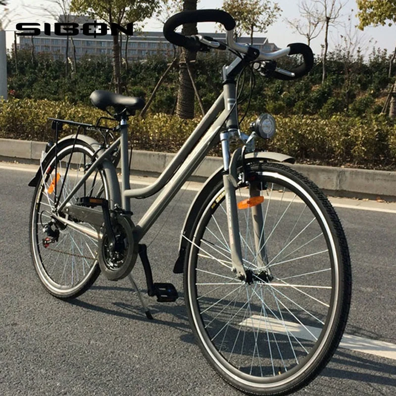 SIBON B0250128 28 inch ox horn handle bar 21 speed adult made in China bicycle city bike