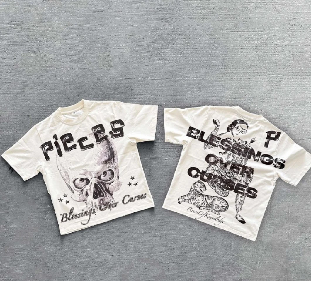 New Fashion Design Acid Wash Music Band Sleeveless Tops Hip Hop T-shirt Men Discharge Print Custom T Shirts