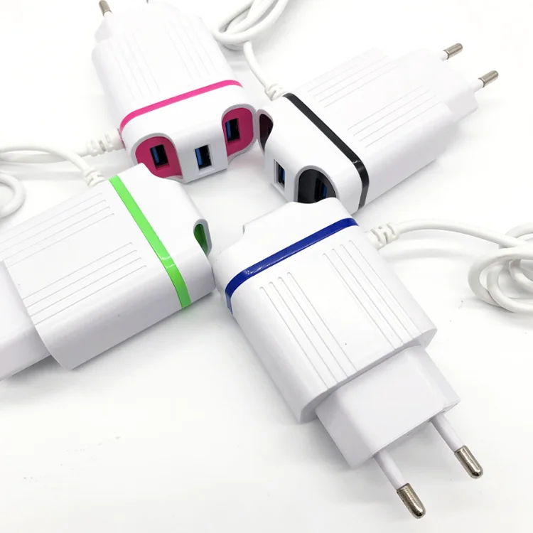 Заводская цена, 2 USB портативное зарядное устройство для мобильного телефона с V8 микро usb кабелем, светодиодная подсветка
