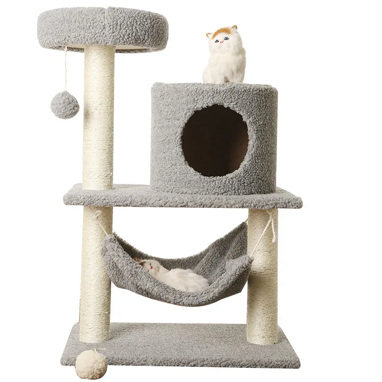 Brand New Modern House Condo Tower Wholesale Wood Big Cheap Cat Tree Designer
