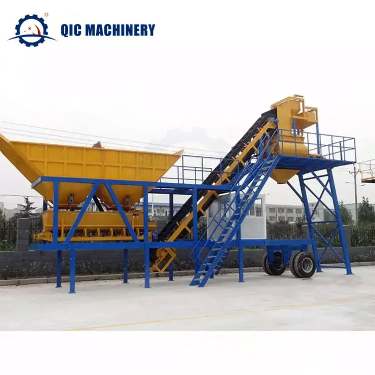QIC YHZM35 готовый микс мобильный бетонный завод барабан для продажи