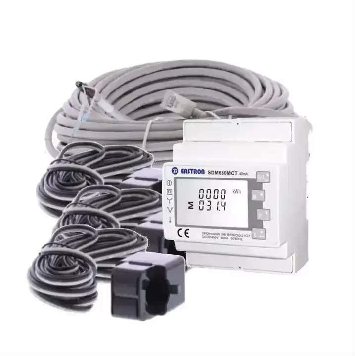 Three 3 Phase Growatt Smart Electricity Meter Digital LCD Display Household Smart Meter Electric Energy Meter