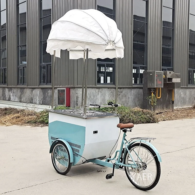 YAER Popular Ice Cream Bike Tricycle Cargo Ice Cream Ice Cream Tricycle Cart For Sale
