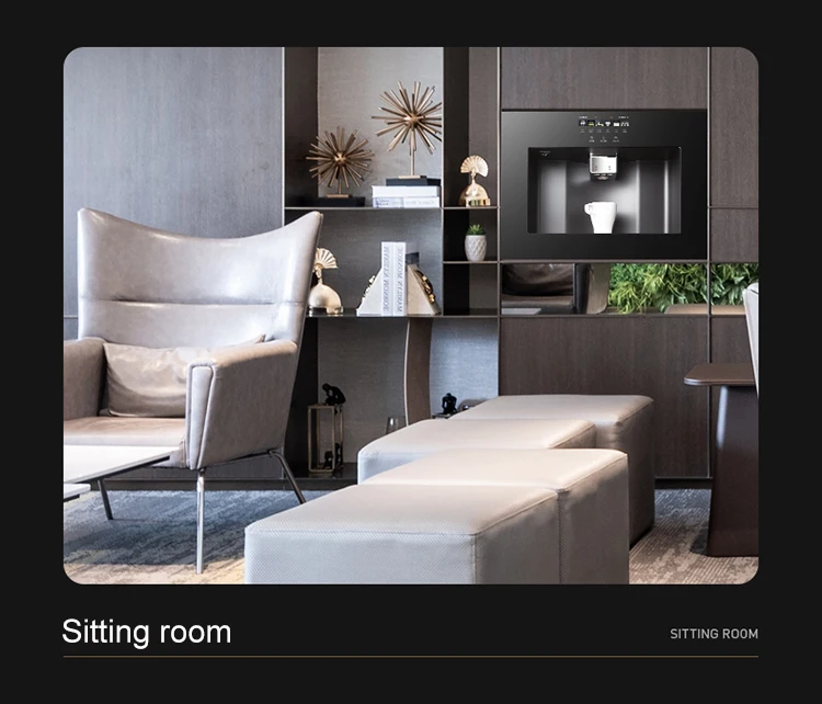 Compressor refrigeration instant cooling/instant heating LED touch screen embedded high flow cold and hot water dispenser