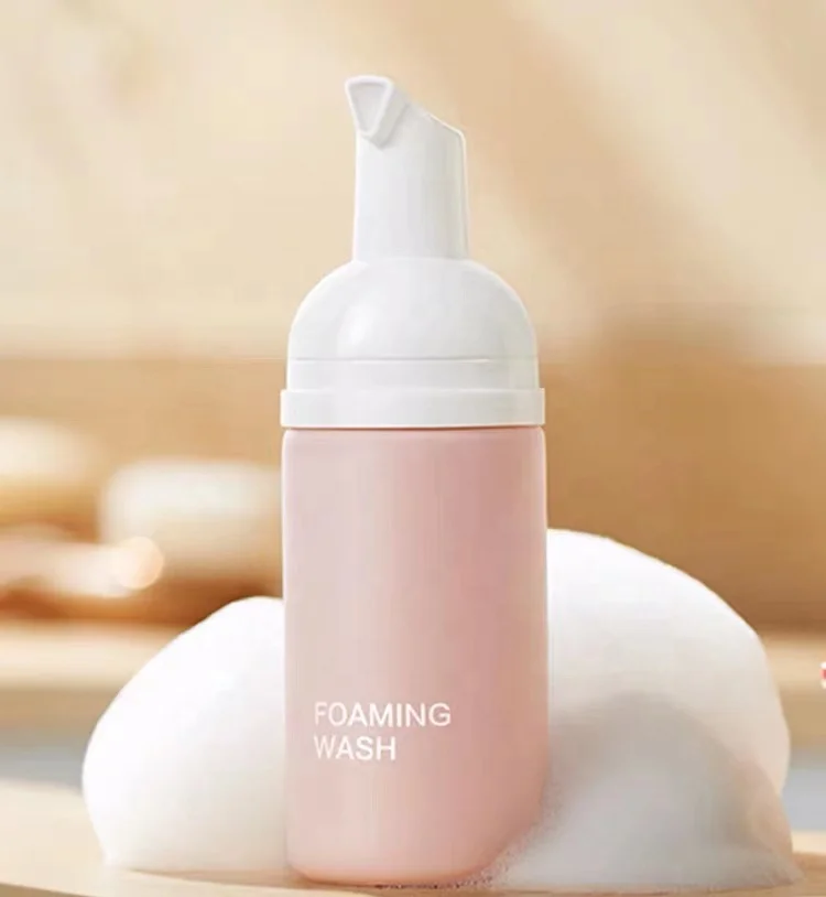 High quality small size 60ml 80ml 120ml foaming bottles cosmetic spray pump bottles for kids shower wash