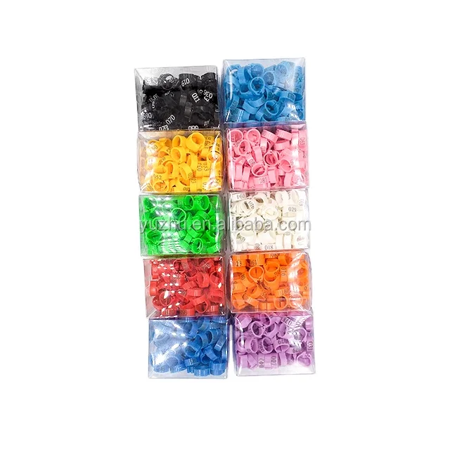 New colorful plastic number rings small plastic rigs plastic poultry rings from 001-100