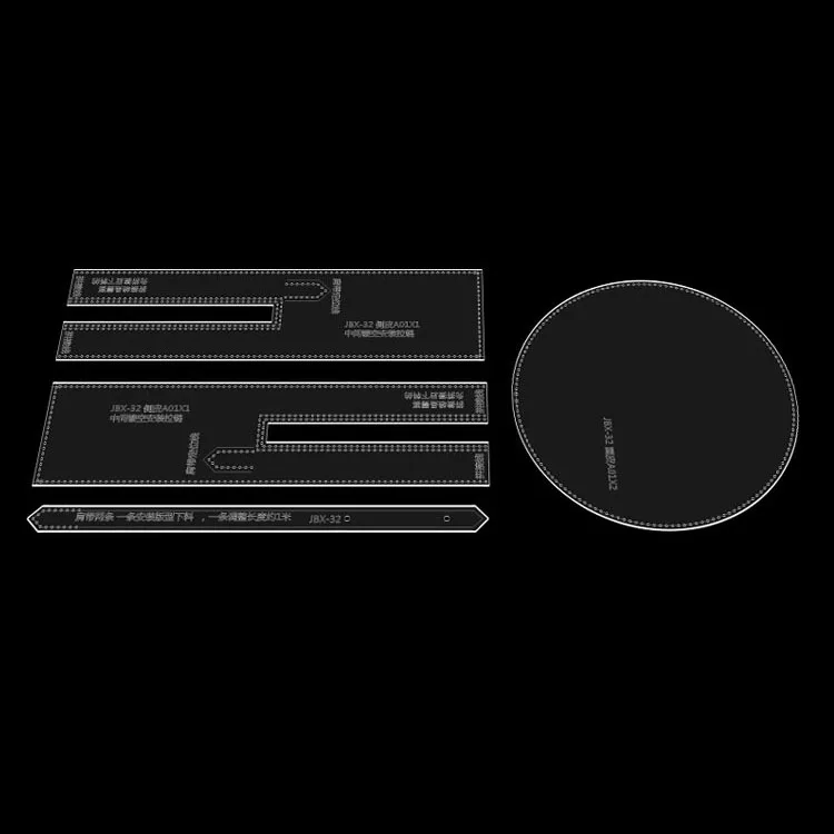 Popular handmade stencil templates leather round bag leather patterns templates