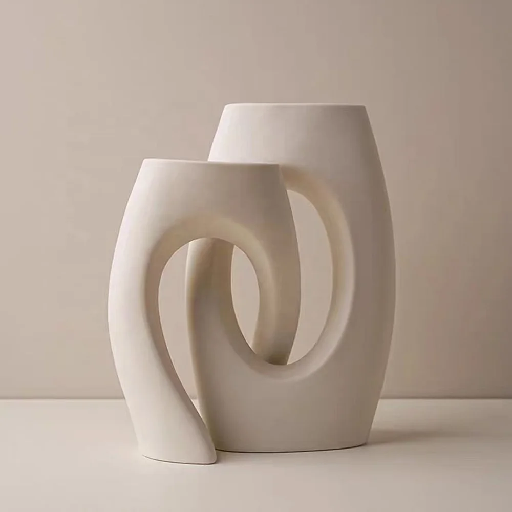 DM958 DIY Cross Double Vase Cement Mold Silicone Flower Pot Concrete Mould Candle Jar Cement Concrete Silicone Mold