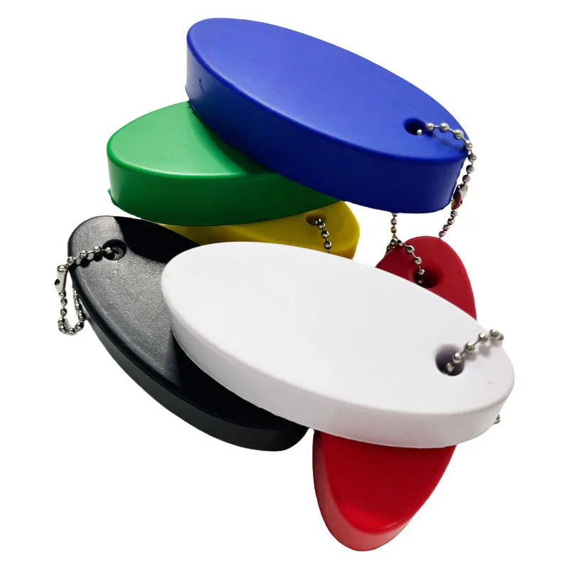 Promotion Gift Custom Logo PU Foam Floating Keychain Oval Shape Floatable Keyring EVA Keychain