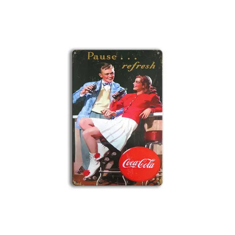 European And American Style Wall Plaque Customized Vintage Retro Metal Embossed Tin Sign