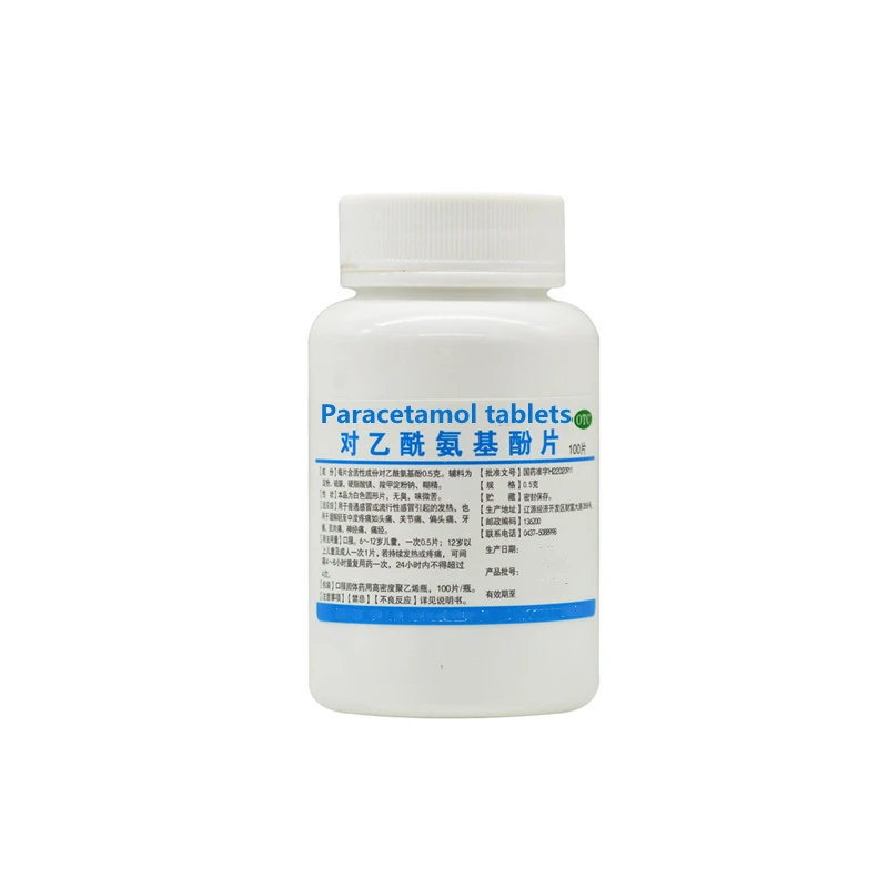 
Joint pain, headache, toothache, dysmenorrhea 500mg*100 tablets of paracetamol 