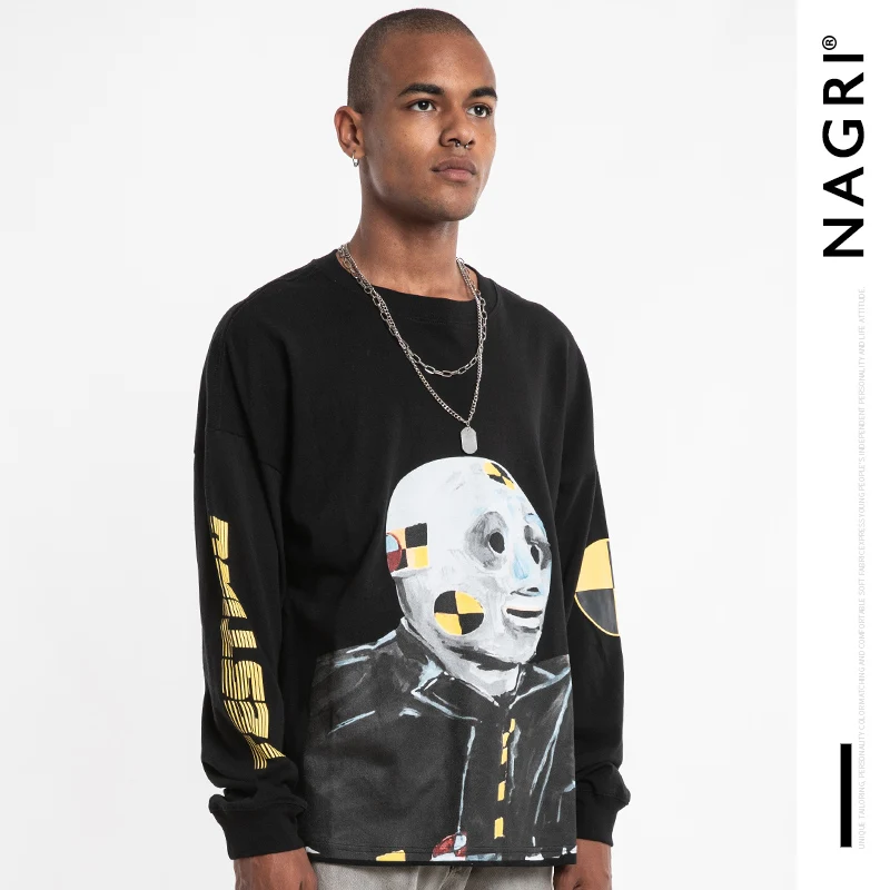 
Low MOQ Long Sleeve High Street Fashion Special Printing Sublimation Custom t Shirt 