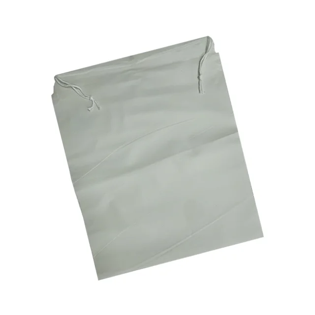 Semi transparent milky white easy to carry gym bag drawstring for clothes leisure time