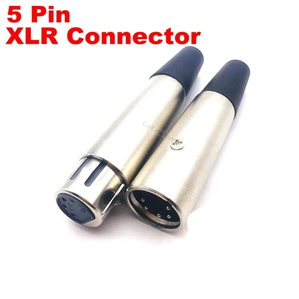 XLR микрофон аудио штекер 5 Pin Мужской Разъем пушка Микрофон Кабельные Клеммы