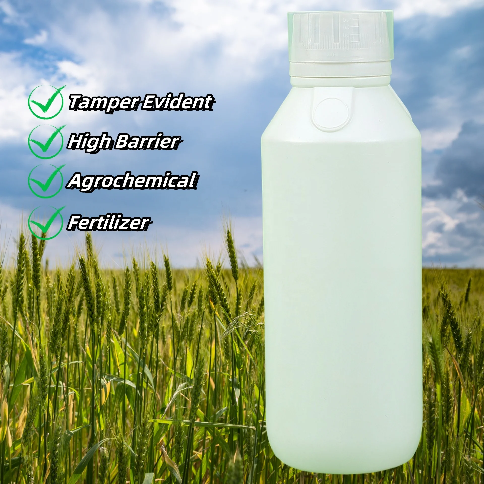 Factory Outlet 1000mL 33.8oz PE COEX Agrochemical Container With Tamper-Proof Seal