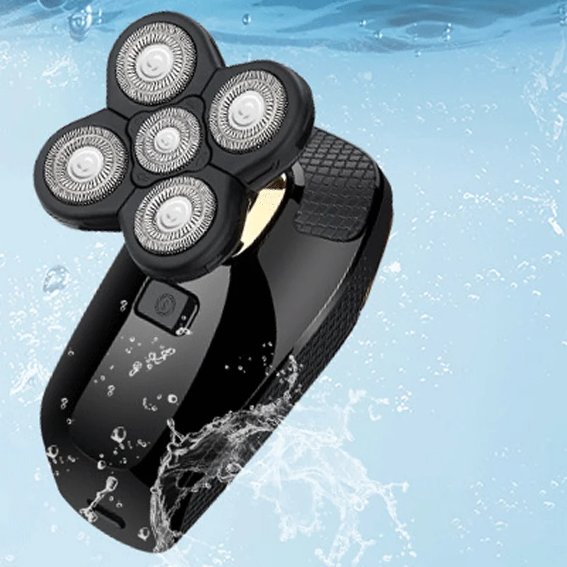 
High Quality Rotary Travel Safety Shaving Set Male Electronic Blade Hair Shaver Mens Cordless Electric 5 Head Shaver 