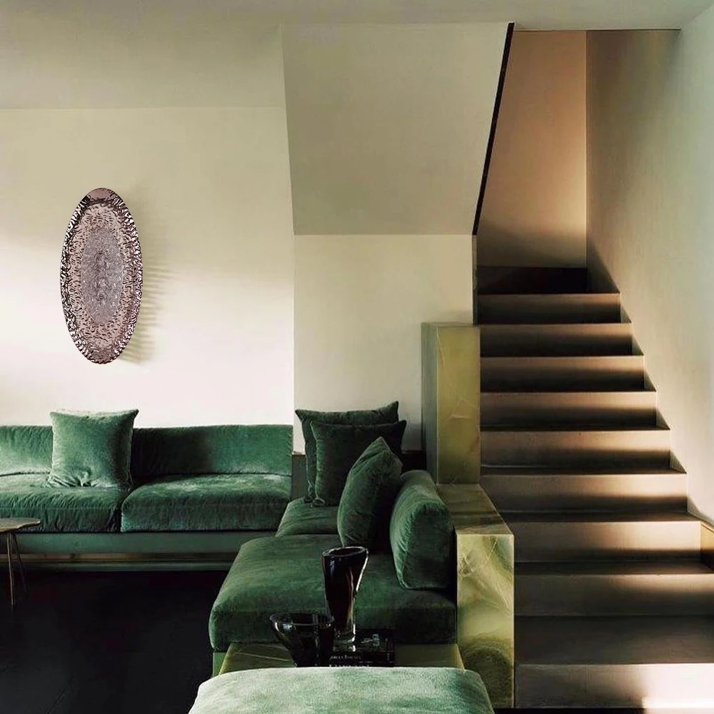 Modern art handmade glass wall lights for home indoor wall decoration Brass glass luxury wall lamp