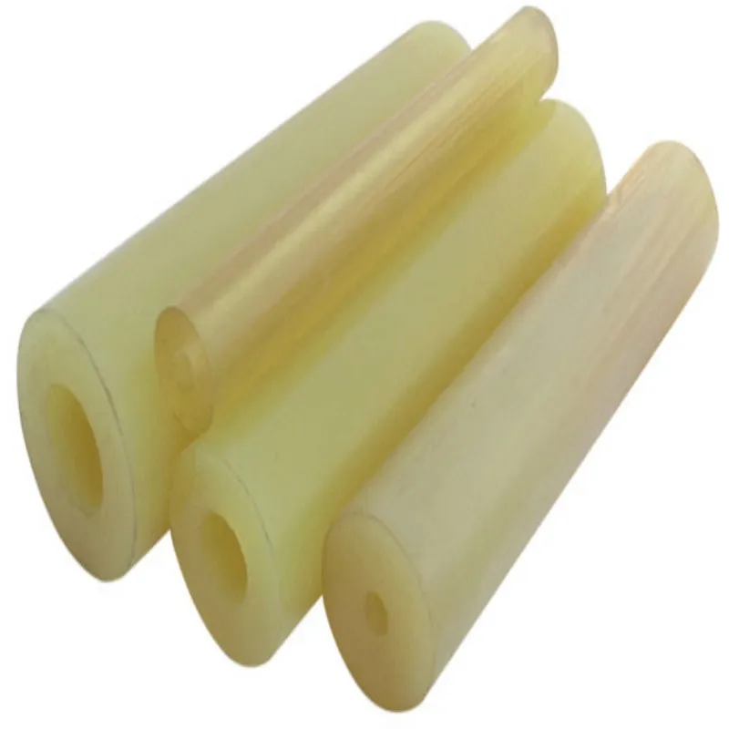 Custom wear resistant polyurethane solid glue stick rods,Yellow/black 90A shore polyurethane PU bar/rod