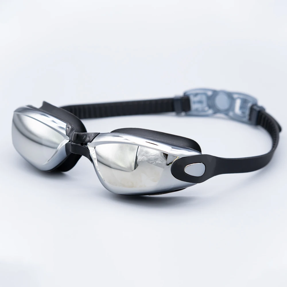 Professional swimming goggles anti-fog anti-ultraviolet non-adult men and womens interchangeable nose bridges