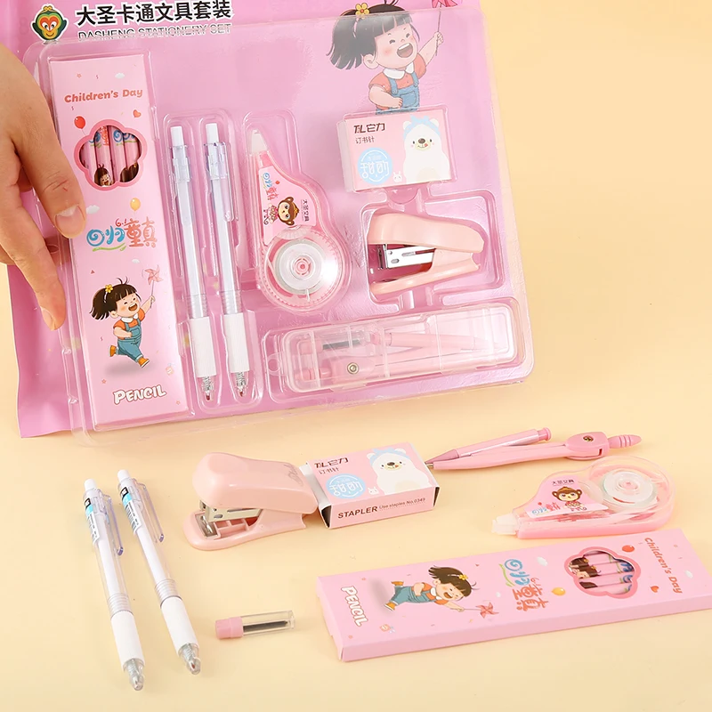 Top Grade School Supplies Set Back To School Stationery Wholesale Stationery Set for Kid Gift School Supplies