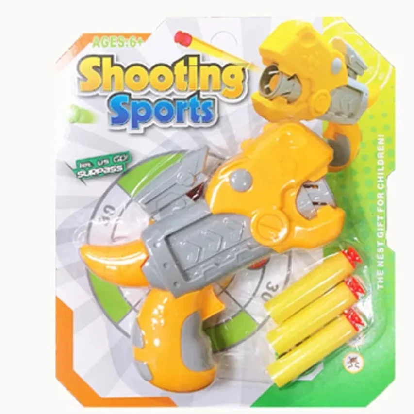 Kids mini dinosaur EVA safe toy gun pistol with soft gel bullets kids gold toy gun rubber bullet toy guns