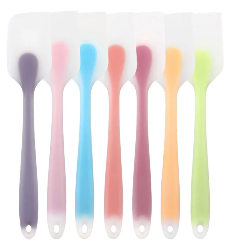 Heat Resistant Cook Silicone Spatula Cake Cream Icing  Scraper Kitchen Utensils Colorful Silicone Spatula