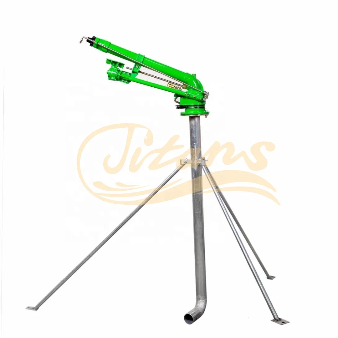2024 65M Nozzle Rain Gun Sprinkler with 360 Degree Rotation Tripod for Farm Agriculture Irrigation Metal Water Tool