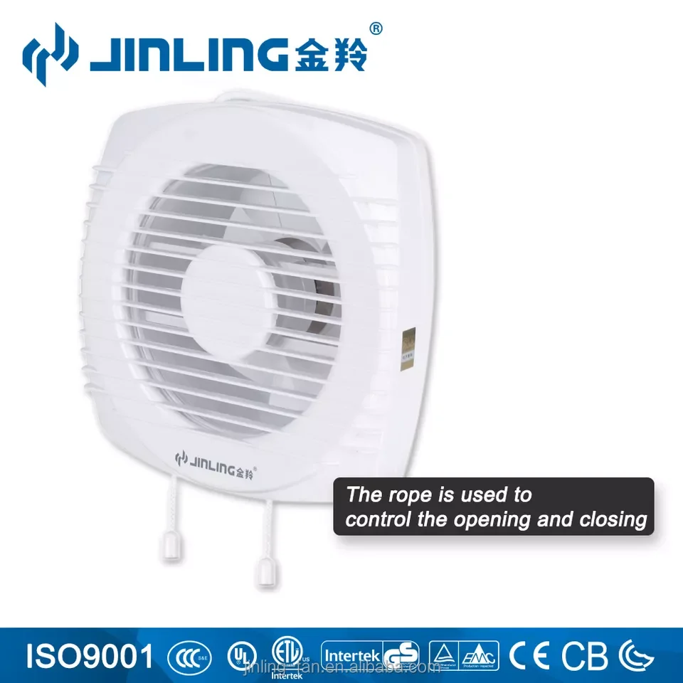 150 200mm Round Shape Bathroom Extractor Fan Window Mounted Ventilating Fan