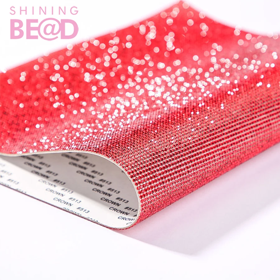Wholesale 24X40cm Rhinestones Mesh Self Adhesive AB Crystal  Sheet For Garment/Bag/Shoe