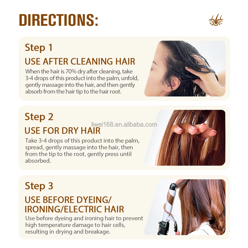 Professional Smooth & Light Hair Care Essential Oil Private Label Hair Oil Natural Essential Oil For Hair Care