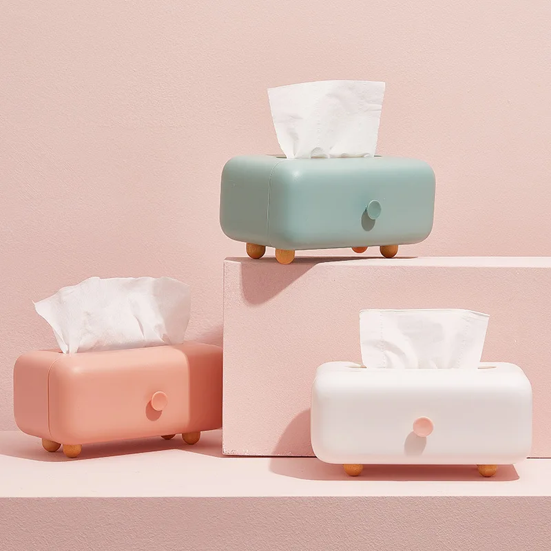 Nordic livging room desktop tissue box creative decor plastic tissue box