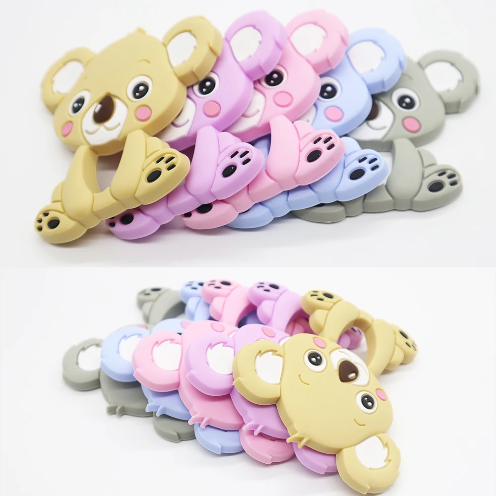 Food Grade Baby BPA Free Custom New Teether Koala Pendant Silicone Teethers for babys