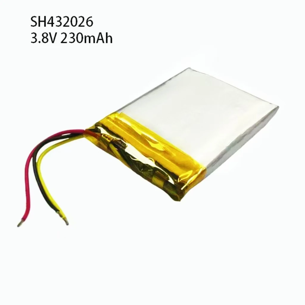 Lithium Cell Supplier Supply Hot Sale Product 432026 230mah 3.8v 3.7v Li-po Battery Pack With Pcm For Driving Recorder