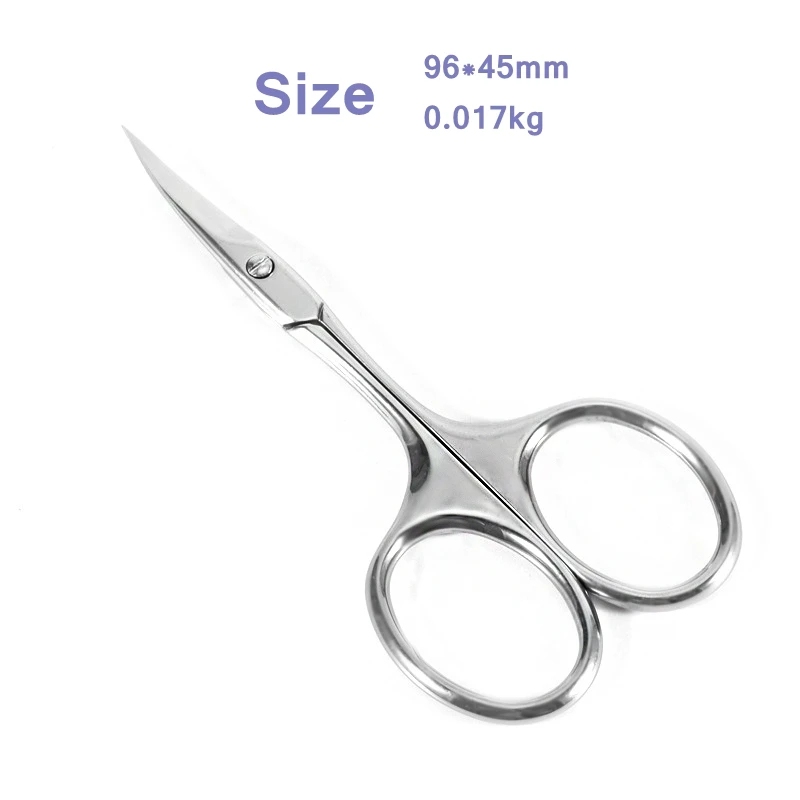 Professional Stainless Steel Trimmer Eyebrow Eyelash Hair Remover Tool Nose Hair Scissor Curved Blade Eyebrow Scissors