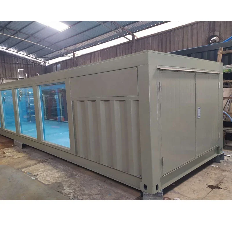 20 футов 40 футов контейнер для отправки наружный акриловый контейнер для бассейна со стеклом