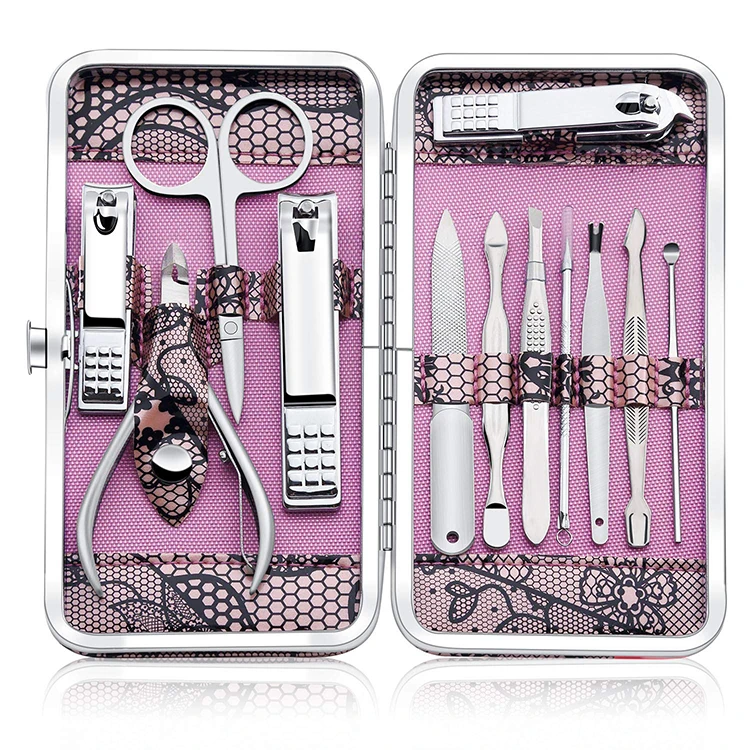 
Stainless Steel Nail Manicure Pedicure Kit Manicure Gift Sets Women 12pcs Manicure Set Kits gift set 
