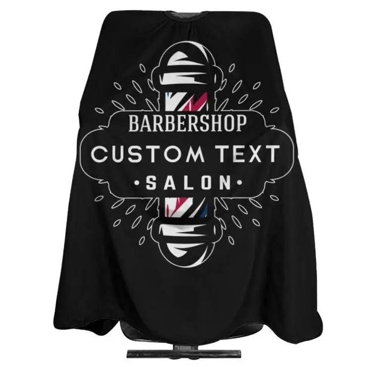 New Trend Black Nylon Client Polyester Peach Skin Salon Hairdresser Rober Barber Hair Salon Robes