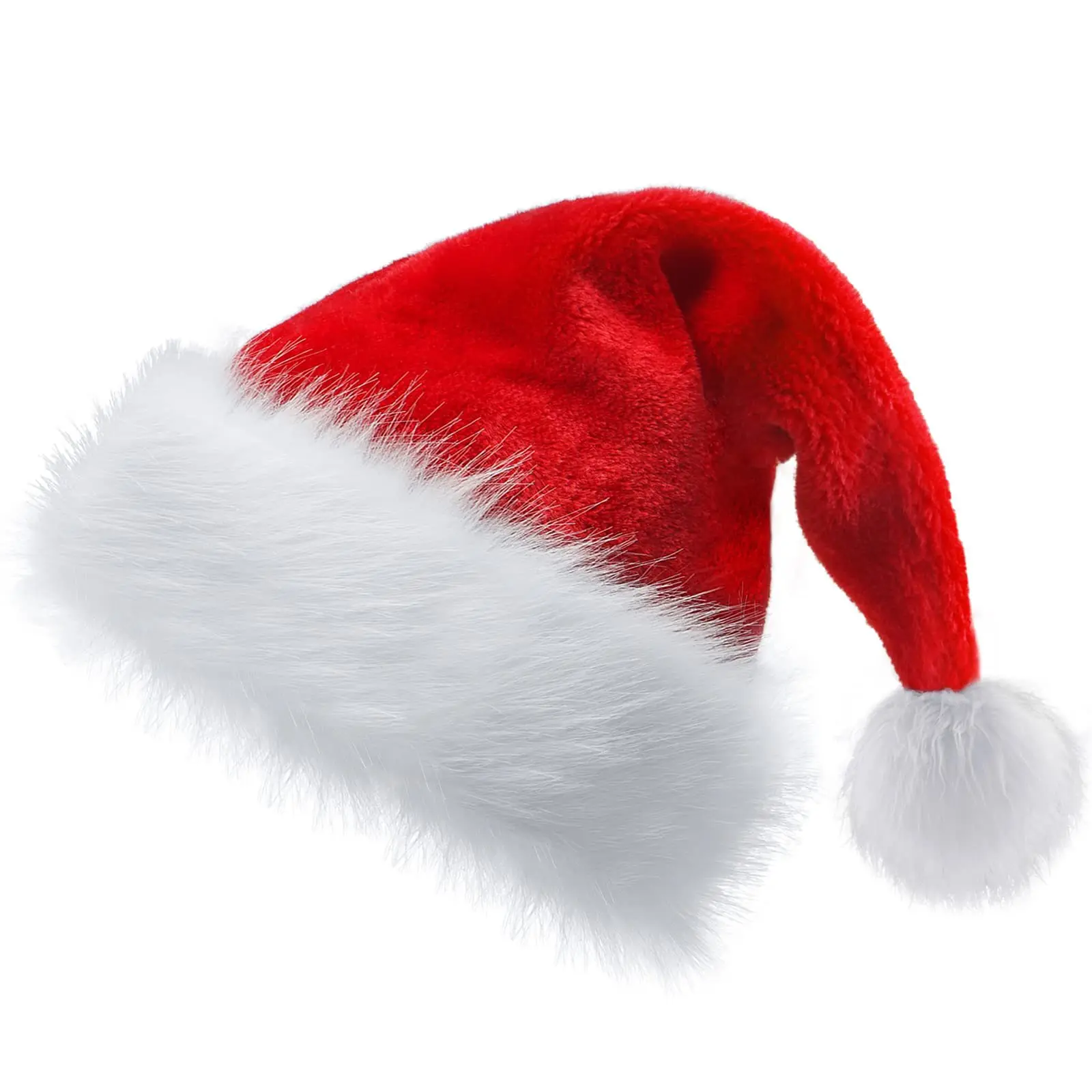 Wholesale Cheap Christmas Party Plain Polyester Customized Promotional Santa Hat