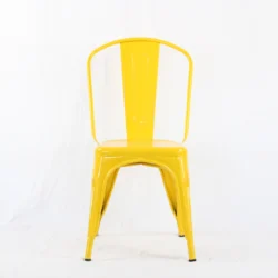 best selling factory supply Sillas Iron cafe dining chairs for Bistro Restaurant Cafe with colorful painting