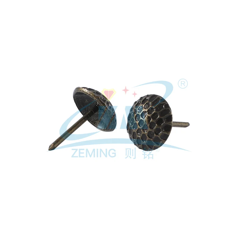 Old Gold Dimpled Celled Head Tacks Nails Pack Decorative Furniture Upholstery Pins