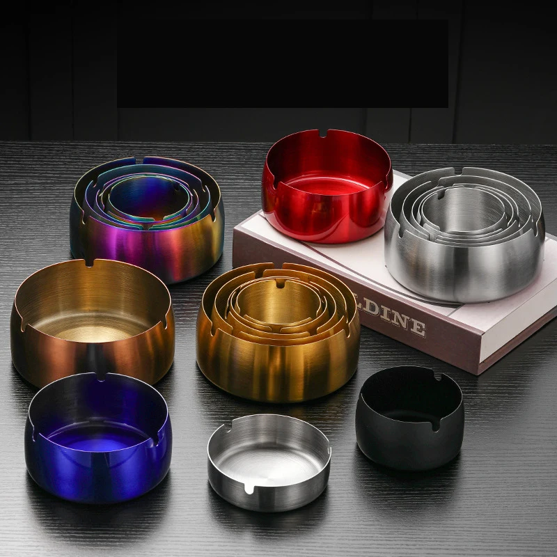 Stainless Steel Ash Tray Use for Smoking Cigar Ashtray Metal Custom Ashtrays Smoking Accessories Ashtray