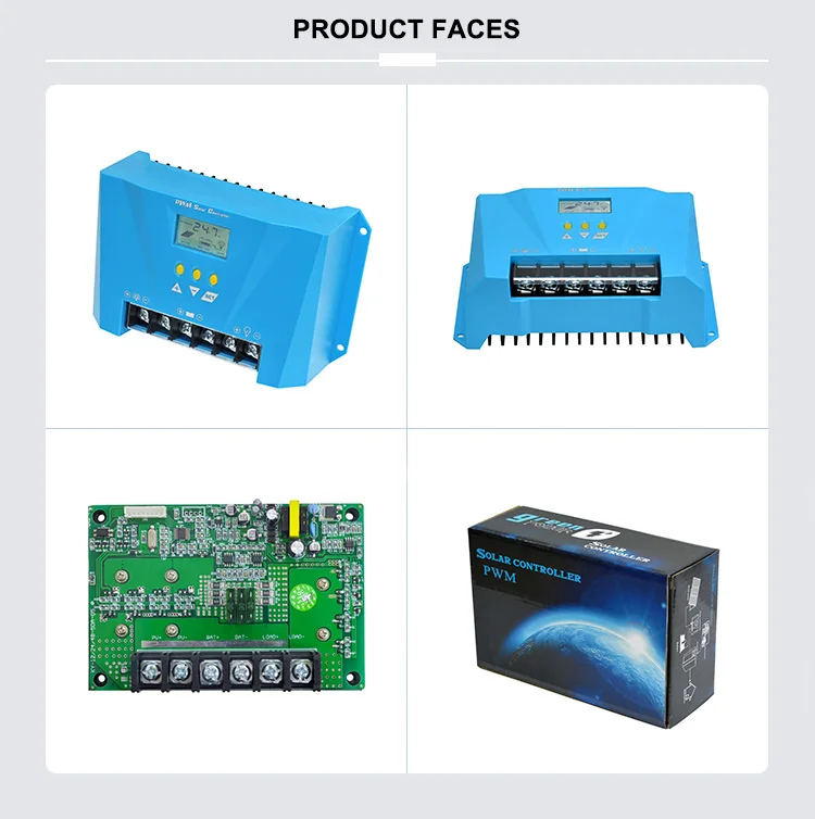 10A 20A 30A 40A 50A 60A Solar Panel Charge Controllers 12V/24V/48v waterproof PWM Solar Charge Controller With Aluminium Outer