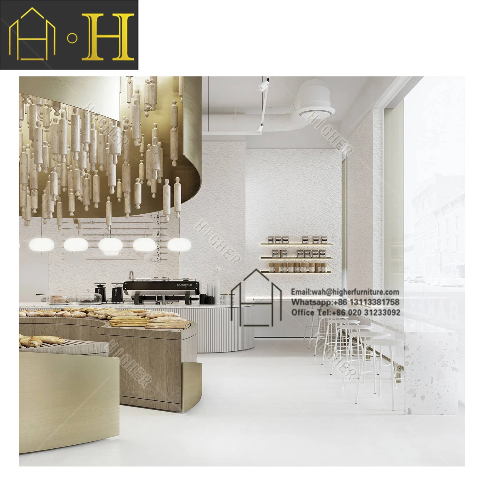 Customized cake display counter bakery shop cake shopping mall food kiosk design ideas