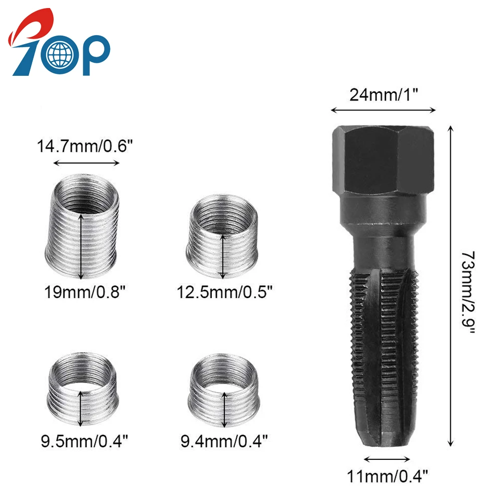 
5PCS Spark Plug Re-Thread Repairing Kit for Auto 