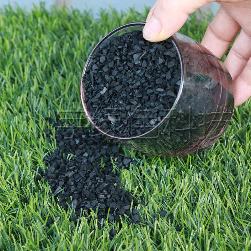 High Quality Recycled SBR  Black Rubber Granules For Football Field Artificial Grass