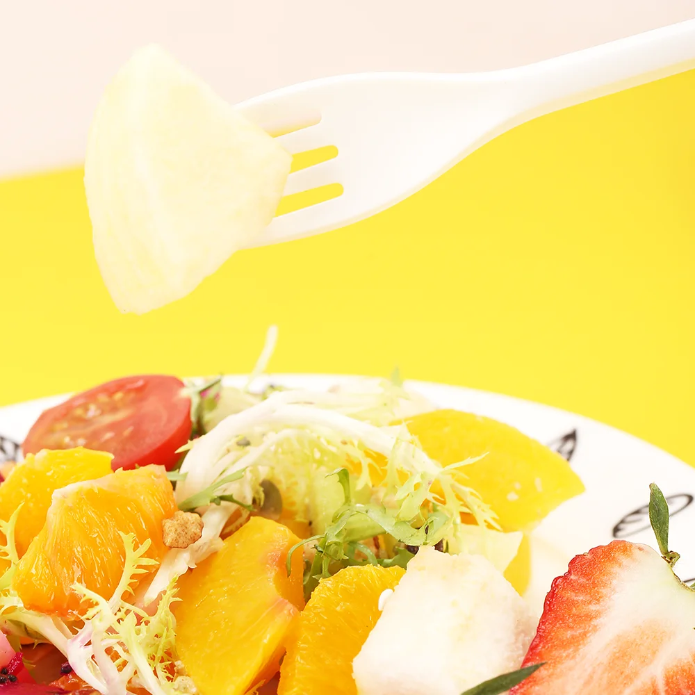 OK Compost Certified Food Grade CPLA Cutlery Set Manufacturer Compostable Tableware Fork Spoon Knife