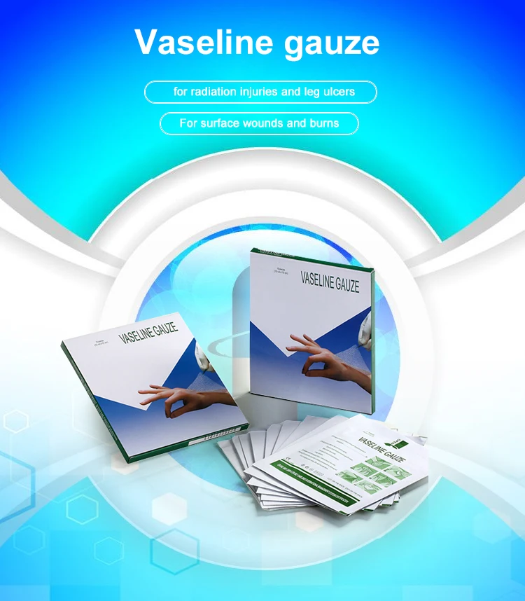 Mdr CE Approved Hengfeng Medical Sterile Dressing Vaseline Gauze for Burns Wound Care