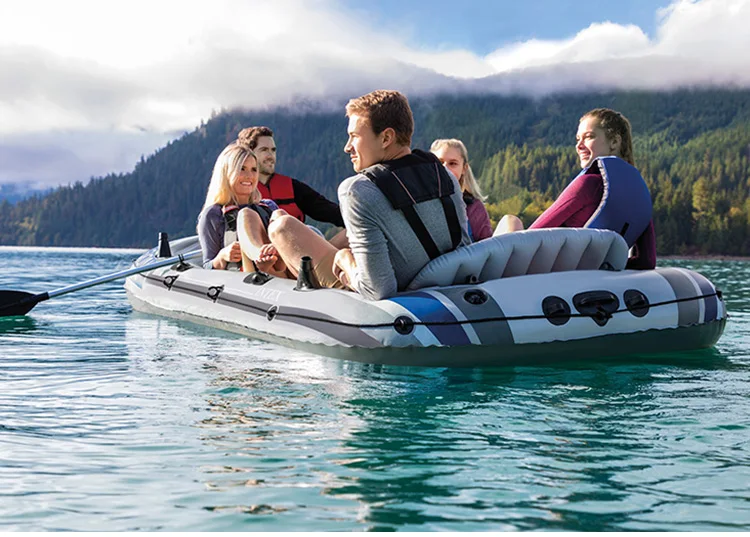 Intex 68324 68325 Excursion 5 Boat Set Kayak Outdoor Fishing Inflatable Canoe Water Sport Series Fishing Inflatable Boat
